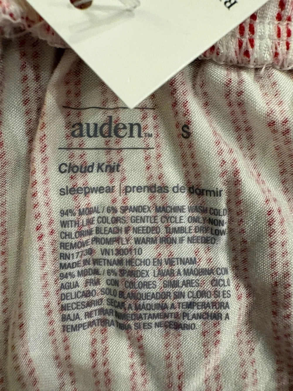 Auden Red & White Striped Women's Pajama Set - Picture 7 of 8
